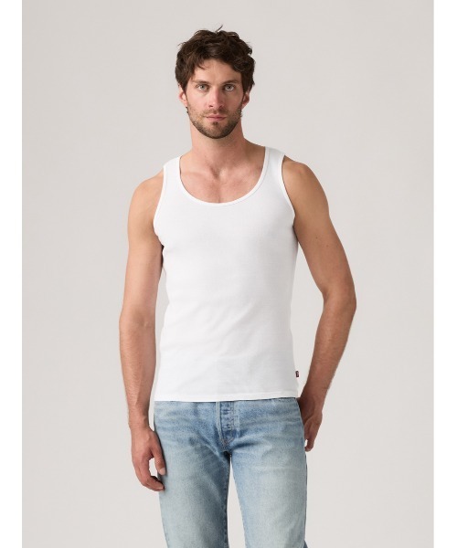 Levi's(リーバイス)の「Levi's/リーバイス 2パック リブタンクトップ(タンクトップ・メンズ・ブラック×ホワイト・XL/L/M/S)」の3枚目の写真