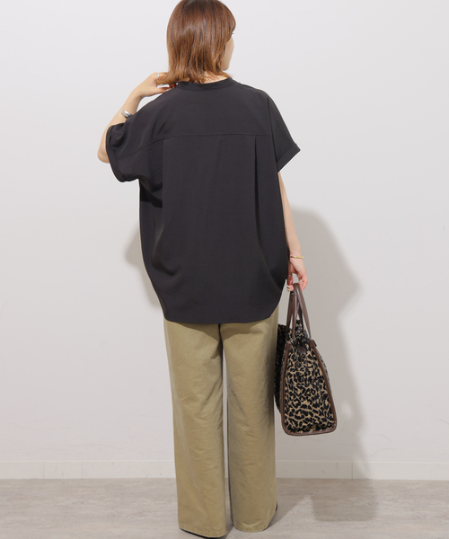 JOURNAL STANDARD relume（ジャーナルスタンダード　レリューム）の「《追加4》［2点セット］タンブラーバンドカラーセットアップ（その他パンツ・レディース・ブラック・38）」の10枚目の写真
