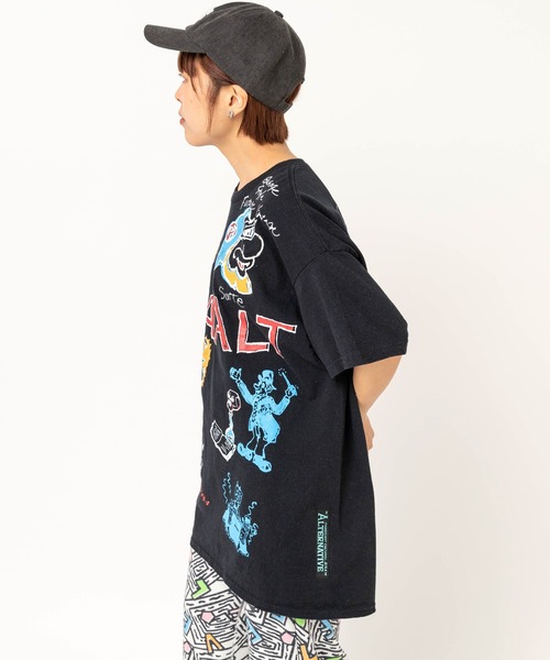 RNA(アールエヌエー)の「M2705 ジャンクキャラプリントTEE(Tシャツ/カットソー・レディース・アッシュグレー/ミント/ブラック・MEDIUM)」の5枚目の写真