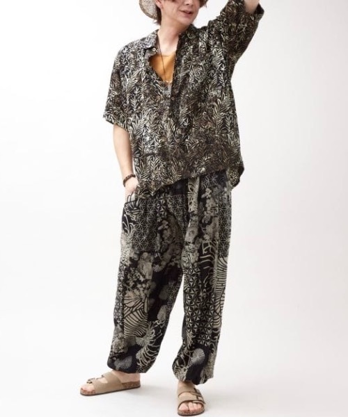 チャイハネ(チャイハネ)の「【チャイハネ】ウミバティMEN'Sシャツ(シャツ/ブラウス・メンズ・ブルー/グリーン/ブラック・FREE)」の5枚目の写真