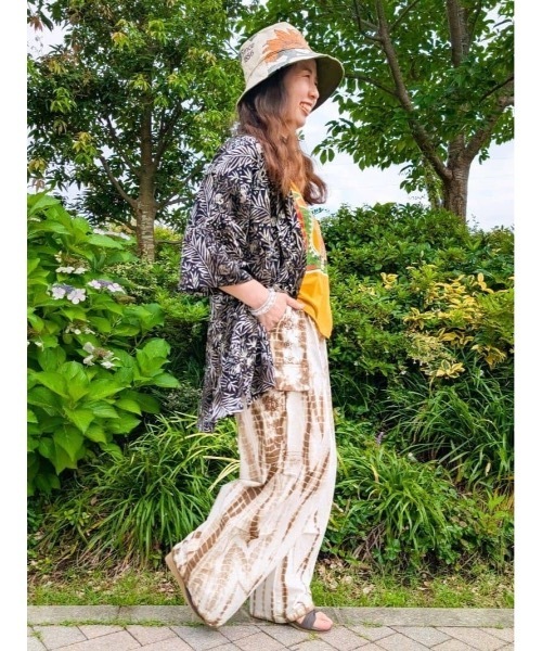 チャイハネ(チャイハネ)の「【チャイハネ】ウミバティMEN'Sシャツ(シャツ/ブラウス・メンズ・ブルー/グリーン/ブラック・FREE)」の13枚目の写真