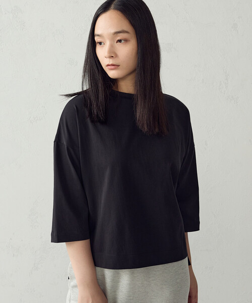 COMME CA ISM(コムサイズム)の「【接触冷感】7分袖 カットソー(Tシャツ/カットソー・レディース・ホワイト/ネイビー/ブラック/モカ・LARGE/MEDIUM)」の18枚目の写真