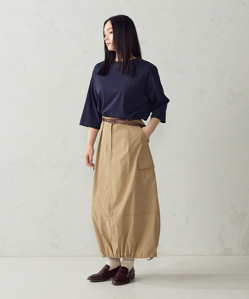 COMME CA ISM(コムサイズム)の「【接触冷感】7分袖 カットソー(Tシャツ/カットソー・レディース・ホワイト/ネイビー/ブラック/モカ・LARGE/MEDIUM)」の20枚目の写真