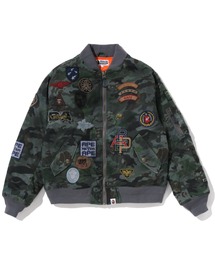 A BATHING APE | HYBRID CAMO MULTI BADGE PADDED MA-1(MA-1)
