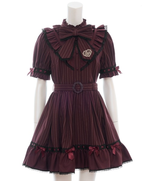 Secret Honey（シークレットハニー）の「ベルト付ヨーク切替ワンピース（ワンピース・レディース・ブラック/ワインレッド・MEDIUM）」の10枚目の写真