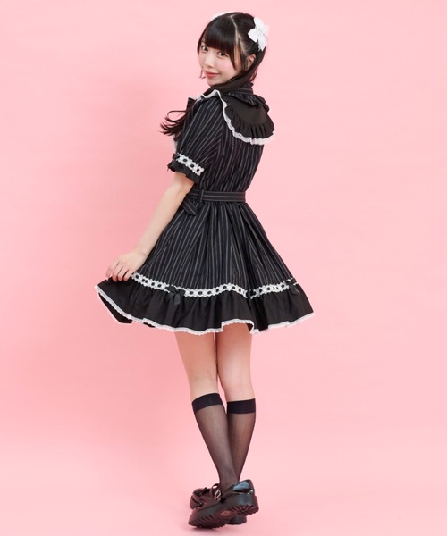Secret Honey（シークレットハニー）の「ベルト付ヨーク切替ワンピース（ワンピース・レディース・ブラック/ワインレッド・MEDIUM）」の9枚目の写真