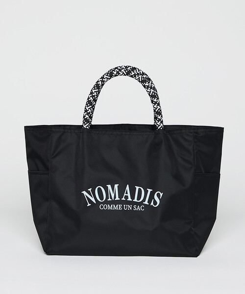 NOMADIS(ノマディス)の「NOMADIS/ノマディス SAC2 W/16 サック2ワイド カレッジロゴ ナイロントートバッグ(ショルダーバッグ・レディース・ブラック/レッド・ONE SIZE)」の3枚目の写真