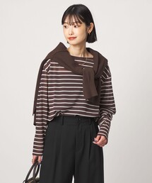 green label relaxing（グリーンレーベルリラクシング）の「シアー ロングスリーブ プルオーバー カットソー（Tシャツ/カットソー・レディース）」