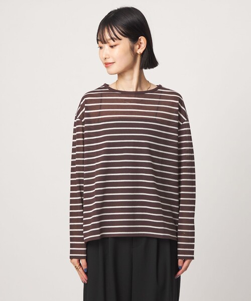 green label relaxing(グリーンレーベルリラクシング)の「シアー ロングスリーブ プルオーバー カットソー(Tシャツ/カットソー・レディース・ブラック/その他1/その他2/その他3・FREE)」の18枚目の写真