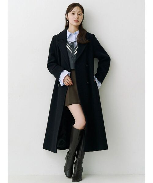 MERCURYDUO(マーキュリーデュオ)の「サイドドレーププリーツミニスカート(スカート・レディース・ブラウン/チャコールグレー・MEDIUM/SMALL)」の9枚目の写真