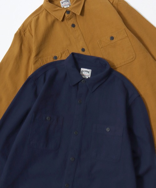 HOUSTON（ヒューストン）の「HOUSTON/ヒューストン Muji Stripe Viyella Shirt/ムジ ストライプ ビエラシャツ/ネルシャツ/レディース メンズ（シャツ/ブラウス・メンズ・ホワイト系その他/グレー/マスタード/ブラック/ネイビー/ブラック系その他/グレー系その他/ブルー系その他/グリーン系その他/オリーブ・M/L/XL）」の8枚目の写真