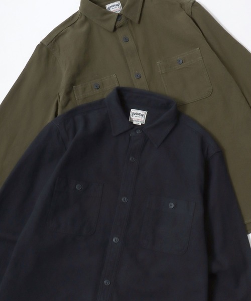 HOUSTON（ヒューストン）の「HOUSTON/ヒューストン Muji Stripe Viyella Shirt/ムジ ストライプ ビエラシャツ/ネルシャツ/レディース メンズ（シャツ/ブラウス・メンズ・ホワイト系その他/グレー/マスタード/ブラック/ネイビー/ブラック系その他/グレー系その他/ブルー系その他/グリーン系その他/オリーブ・M/L/XL）」の3枚目の写真