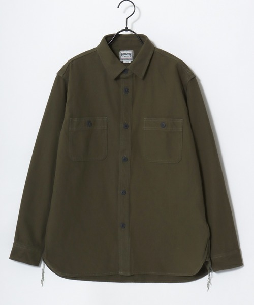 HOUSTON（ヒューストン）の「HOUSTON/ヒューストン Muji Stripe Viyella Shirt/ムジ ストライプ ビエラシャツ/ネルシャツ/レディース メンズ（シャツ/ブラウス・メンズ・ホワイト系その他/グレー/マスタード/ブラック/ネイビー/ブラック系その他/グレー系その他/ブルー系その他/グリーン系その他/オリーブ・M/L/XL）」の20枚目の写真