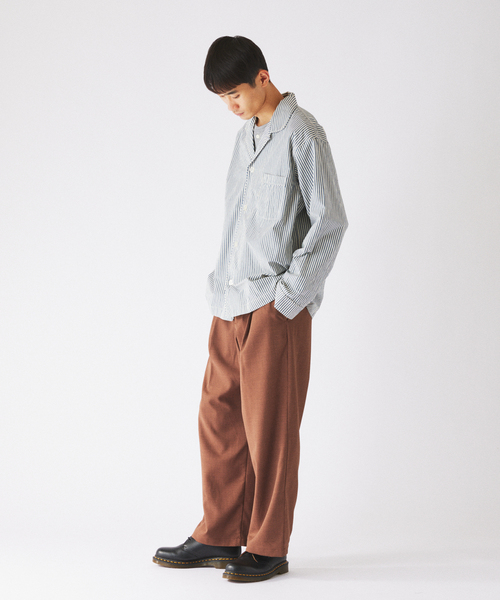 JOURNAL STANDARD relume(ジャーナルスタンダード レリューム)の「バルジ ツイル ”レイジー” 1タック スラックス(スラックス・メンズ・ブラック/チャコールグレー/ネイビー/ブラウン系その他・SMALL/MEDIUM/LARGE)」の7枚目の写真