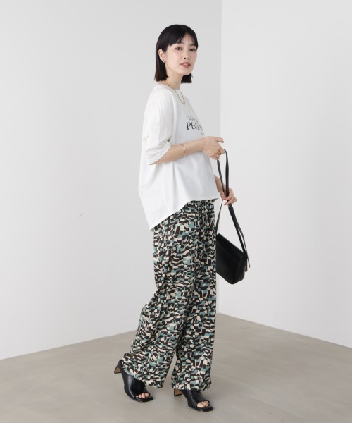 Bou Jeloud(ブージュルード)の「WシルケットロゴT(Tシャツ/カットソー・レディース・オフホワイト/A/ブラック・FREE)」の7枚目の写真