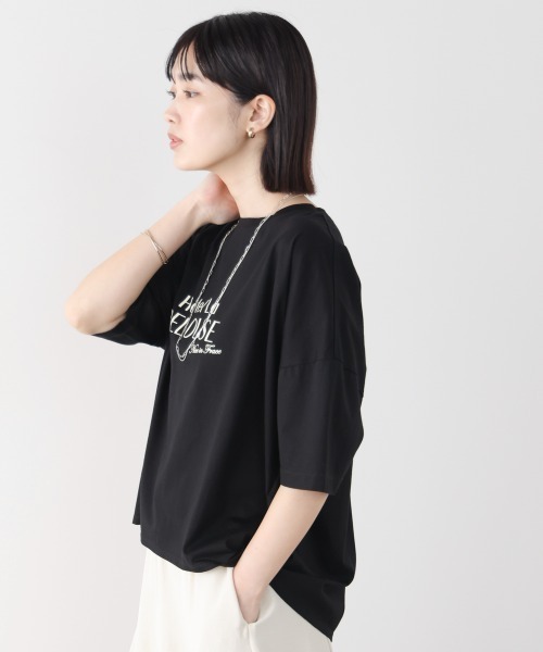 Bou Jeloud(ブージュルード)の「WシルケットロゴT(Tシャツ/カットソー・レディース・オフホワイト/A/ブラック・FREE)」の22枚目の写真