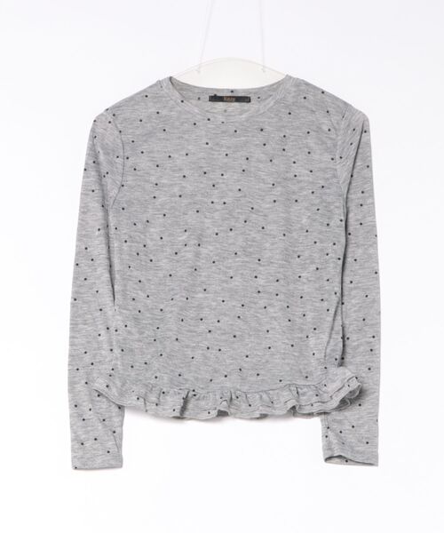 Ritzy(リッツィー)の「ベロアキャミソール+ドット柄トップス レイヤード 2点セット(Tシャツ/カットソー・レディース・グレー/ベージュ・FREE)」の8枚目の写真