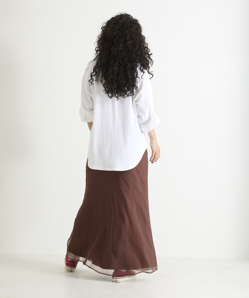 Freada（フリーダ）の「Freada/フリーダ オーガンジー サテン フレア スカート（スカート・レディース・ブラウン/レオパード・ONE SIZE）」の7枚目の写真