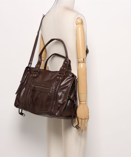 apres jour clair（アプレジュールクレア）の「【apres jour clair】ビッグデザインフェイクレザーショルダーバッグ（ショルダーバッグ・レディース・ブラウン系その他/ブラウン・FREE）」の11枚目の写真