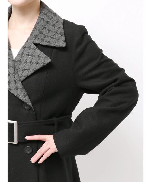 GYDA(ジェイダ)の「ベルト付 SymmetryGYDA embroidery longコート(その他アウター・レディース・オフホワイト/ブラック・FREE/X-SMALL)」の11枚目の写真