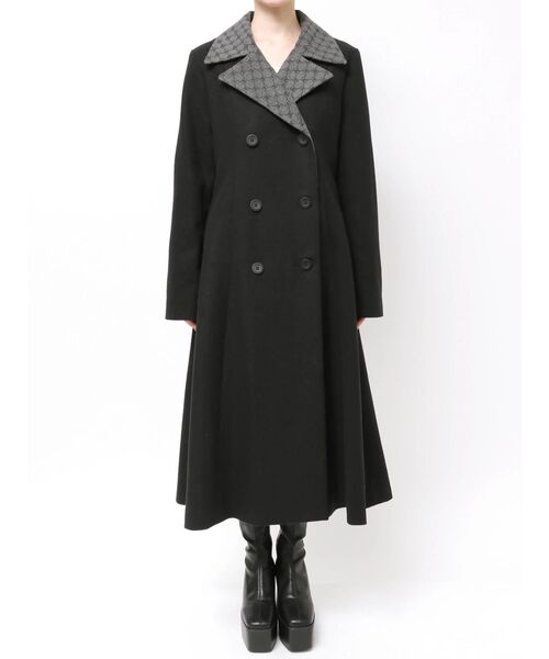 GYDA(ジェイダ)の「ベルト付 SymmetryGYDA embroidery longコート(その他アウター・レディース・オフホワイト/ブラック・FREE/X-SMALL)」の16枚目の写真