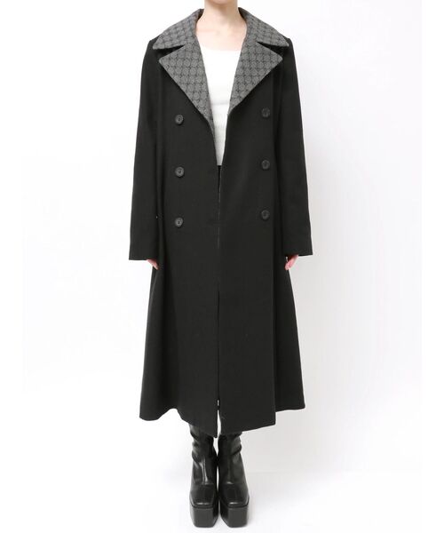 GYDA(ジェイダ)の「ベルト付 SymmetryGYDA embroidery longコート(その他アウター・レディース・オフホワイト/ブラック・FREE/X-SMALL)」の17枚目の写真