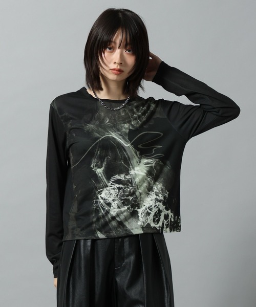 PAGEBOY（ページボーイ）の「【KISHI KAISEI】EXCLUSIVE ARTWORK パネルロンT（Tシャツ/カットソー・レディース・レッド/ブラック・FREE）」の8枚目の写真