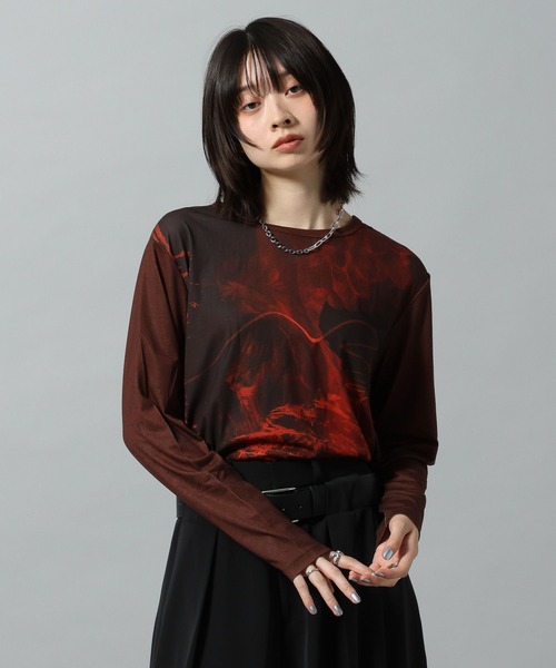 PAGEBOY（ページボーイ）の「【KISHI KAISEI】EXCLUSIVE ARTWORK パネルロンT（Tシャツ/カットソー・レディース・レッド/ブラック・FREE）」の18枚目の写真