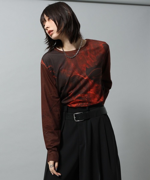 PAGEBOY（ページボーイ）の「【KISHI KAISEI】EXCLUSIVE ARTWORK パネルロンT（Tシャツ/カットソー・レディース・レッド/ブラック・FREE）」の20枚目の写真