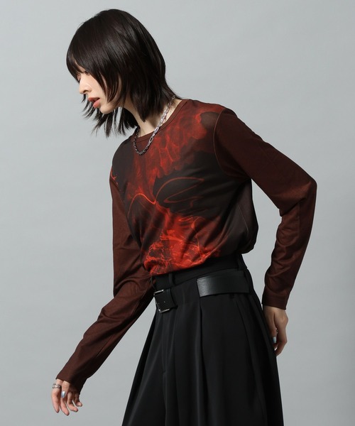PAGEBOY（ページボーイ）の「【KISHI KAISEI】EXCLUSIVE ARTWORK パネルロンT（Tシャツ/カットソー・レディース・レッド/ブラック・FREE）」の21枚目の写真