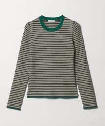 【WEB限定】＜at ease＞マルチボーダー プルオーバー ニット