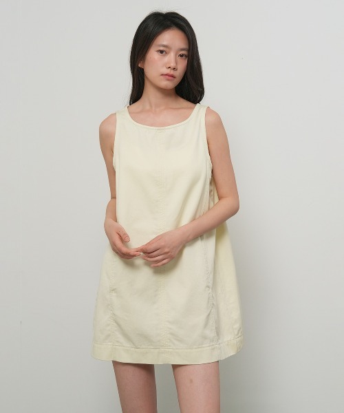 GENERAL IDEA(ジェネラルアイデア)の「【GENERAL IDEA】ミニマルツイルワンピース / MINIMAL TWILL DRESS(ワンピース・レディース・ネイビー/アイボリー・L/M/S)」の12枚目の写真