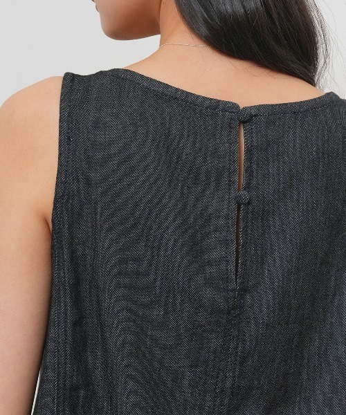 GENERAL IDEA(ジェネラルアイデア)の「【GENERAL IDEA】ミニマルツイルワンピース / MINIMAL TWILL DRESS(ワンピース・レディース・ネイビー/アイボリー・L/M/S)」の9枚目の写真