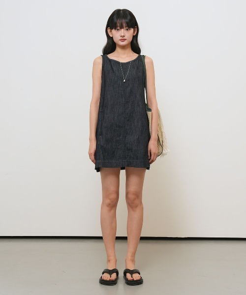 GENERAL IDEA(ジェネラルアイデア)の「【GENERAL IDEA】ミニマルツイルワンピース / MINIMAL TWILL DRESS(ワンピース・レディース・ネイビー/アイボリー・L/M/S)」の11枚目の写真