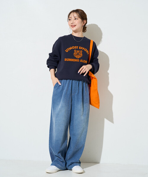 FREAK'S STORE(フリークスストア)の「限定展開 シェニール デニム 微起毛 イージー パンツ(デニムパンツ・レディース・ネイビー/ブルー/グレー/サックスブルー・SMALL/MEDIUM)」の19枚目の写真