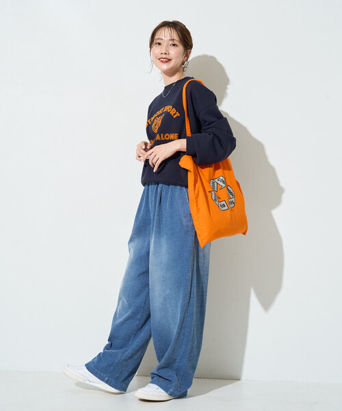 FREAK'S STORE(フリークスストア)の「限定展開 シェニール デニム 微起毛 イージー パンツ(デニムパンツ・レディース・ネイビー/ブルー/グレー/サックスブルー・SMALL/MEDIUM)」の20枚目の写真