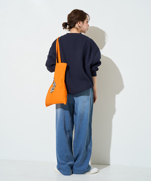 FREAK'S STORE(フリークスストア)の「限定展開 シェニール デニム 微起毛 イージー パンツ(デニムパンツ・レディース・ネイビー/ブルー/グレー/サックスブルー・SMALL/MEDIUM)」の21枚目の写真