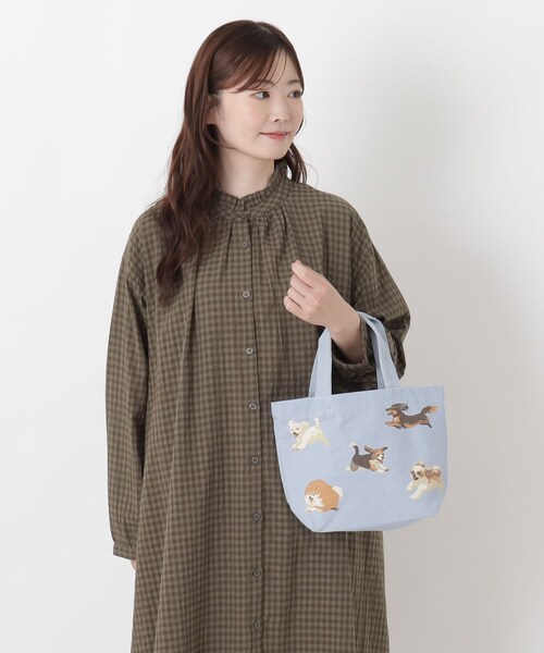 one'sterrace(ワンズテラス)の「FH キャンバスミニトート ドッグラン(トートバッグ・レディース・サックスブルー系8・99)」の9枚目の写真