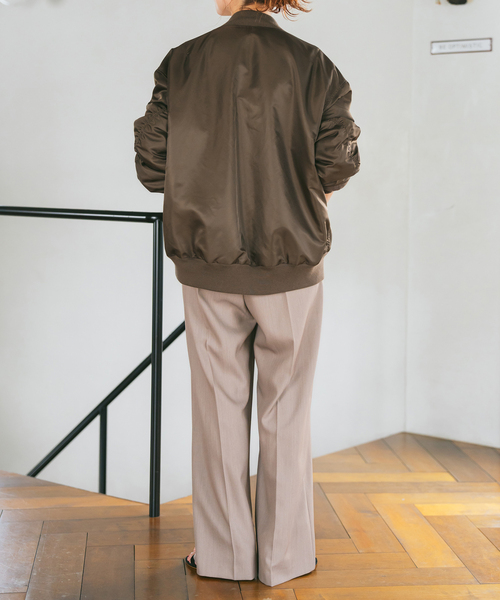 Spick & Span(スピックアンドスパン)の「《追加》ナイロンダブルジップブルゾン(その他アウター・レディース・ブラウン/カーキ・FREE)」の3枚目の写真