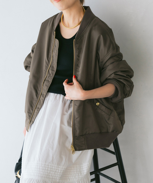 Spick & Span(スピックアンドスパン)の「《追加》ナイロンダブルジップブルゾン(その他アウター・レディース・ブラウン/カーキ・FREE)」の5枚目の写真