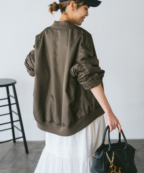 Spick & Span(スピックアンドスパン)の「《追加》ナイロンダブルジップブルゾン(その他アウター・レディース・ブラウン/カーキ・FREE)」の9枚目の写真