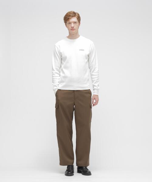 AVIREX(アヴィレックス)の「HONEYCOMB WAFFLE L/S CREW T-SHIRT /ハニカム ワッフル 長袖 Tシャツ / AVIREX / アヴィレックス(Tシャツ/カットソー・メンズ・ホワイト/ブラック/キナリ・S/XL/M/L)」の6枚目の写真
