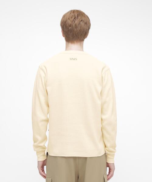 AVIREX(アヴィレックス)の「HONEYCOMB WAFFLE L/S CREW T-SHIRT /ハニカム ワッフル 長袖 Tシャツ / AVIREX / アヴィレックス(Tシャツ/カットソー・メンズ・ホワイト/ブラック/キナリ・S/XL/M/L)」の16枚目の写真