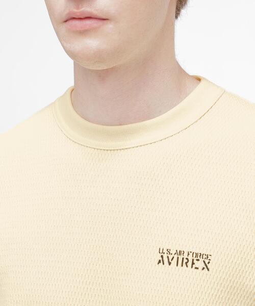 AVIREX(アヴィレックス)の「HONEYCOMB WAFFLE L/S CREW T-SHIRT /ハニカム ワッフル 長袖 Tシャツ / AVIREX / アヴィレックス(Tシャツ/カットソー・メンズ・ホワイト/ブラック/キナリ・S/XL/M/L)」の17枚目の写真