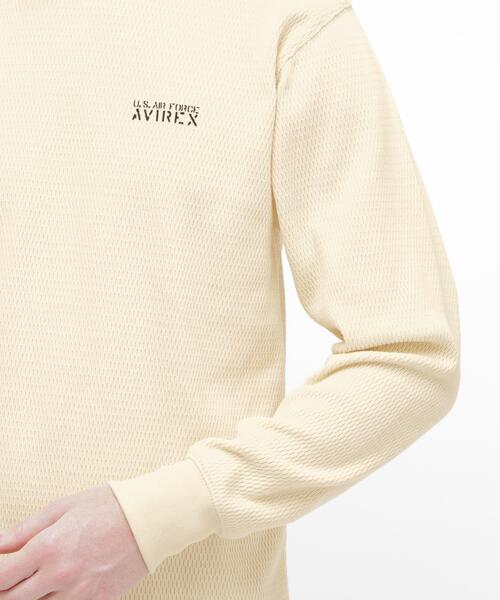 AVIREX(アヴィレックス)の「HONEYCOMB WAFFLE L/S CREW T-SHIRT /ハニカム ワッフル 長袖 Tシャツ / AVIREX / アヴィレックス(Tシャツ/カットソー・メンズ・ホワイト/ブラック/キナリ・S/XL/M/L)」の18枚目の写真