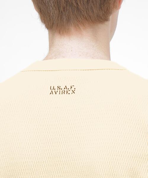 AVIREX(アヴィレックス)の「HONEYCOMB WAFFLE L/S CREW T-SHIRT /ハニカム ワッフル 長袖 Tシャツ / AVIREX / アヴィレックス(Tシャツ/カットソー・メンズ・ホワイト/ブラック/キナリ・S/XL/M/L)」の10枚目の写真