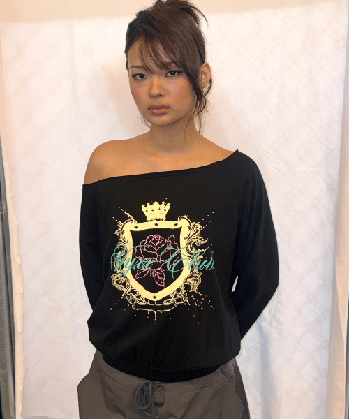 NYXX(エヌワイエックスエックス)の「NYXX CLUB OFF SHOULDER L/S BLACK(Tシャツ/カットソー・レディース・その他・FREE)」の1枚目の写真