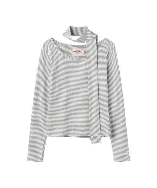AMESWORLDWIDE（アメスワールドワイド）の「CLASSIC SCARF LS TEE GREY（Tシャツ/カットソー・レディース・その他・MEDIUM/SMALL）」の11枚目の写真