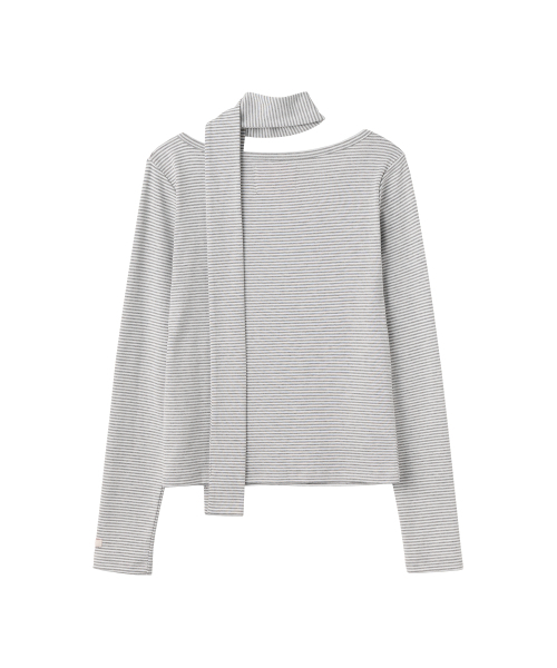 AMESWORLDWIDE（アメスワールドワイド）の「CLASSIC SCARF LS TEE GREY（Tシャツ/カットソー・レディース・その他・MEDIUM/SMALL）」の10枚目の写真