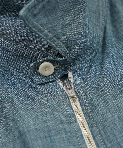 FRIZMWORKS(フリズムワークス)の「KUROKI CHAMBRAY HALF ZIP SHIRT _ WASHED BLUE(シャツ/ブラウス・メンズ・その他・SMALL/MEDIUM/LARGE/X-LARGE)」の5枚目の写真